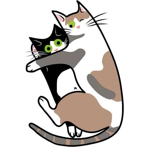 cat, die katze, the cat vector, die gestreifte katze, cartoon cat