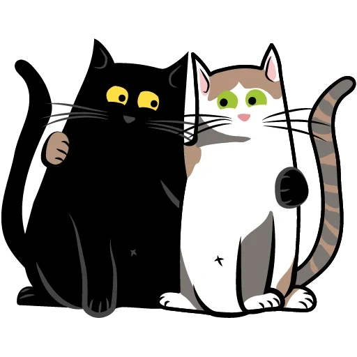 gatto, gatto nero, modello di gatto nero, cartoon gatto nero, vector march cat