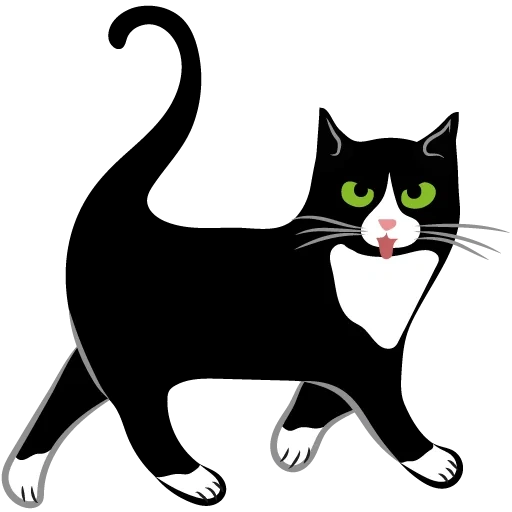 tabby cat, kucing hitam, kucing vektor, kucing kontemplatif, pola kucing hitam