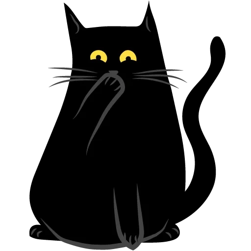 chat, silhouette de chat, chat noir, la silhouette d'un chat, black cat momo