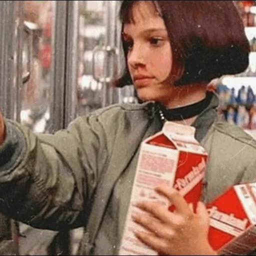 young woman, catalog, girl, leon 1994 milk, leon 1994 matilda