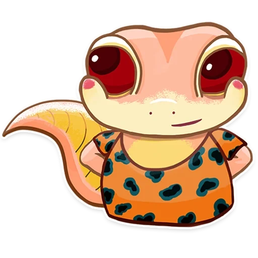 croassan, chibi eublefara, axolotle kawai, disegno eublefar