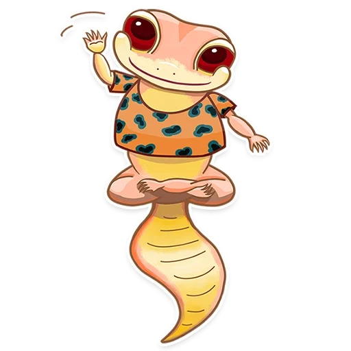 animal lindo, gecko eublevar, dibujos de o'brifar, gecko eublear art