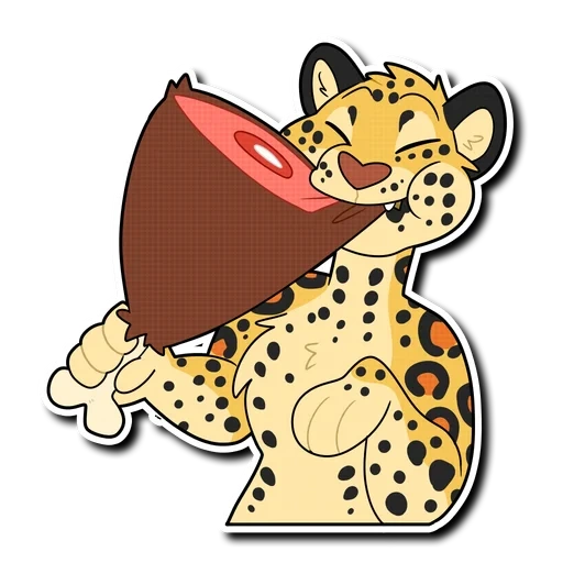 cheetah, leopard, leopard for children, leopard cartoon, stickers for children with a leopard
