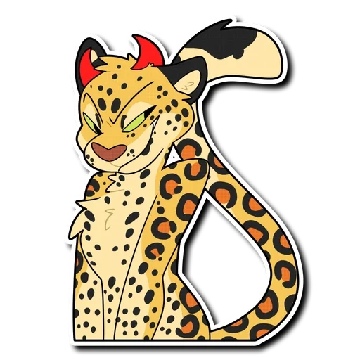 ghepardo, fury leopard, tatuaggio leopardo del cartone animato, bambini leopardati, adesivi leopardati per bambini