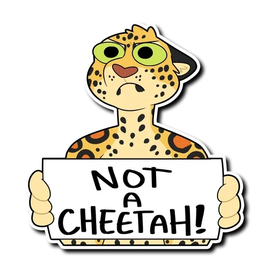 gracioso, cheetah, dibujos animados leopardo