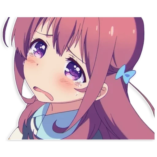 аниме, shoujo sect, girlish number, персонажи аниме, аниме тян думает