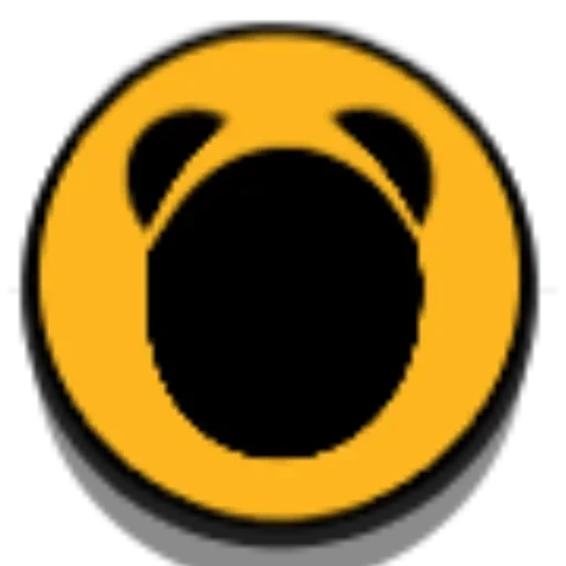 icônes, logo, dark, icône boom trep, cercle noir et jaune