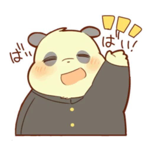 divertente, panda carino, animazione quby, sticker red cliff panda, tutta la verità sull'orso panda