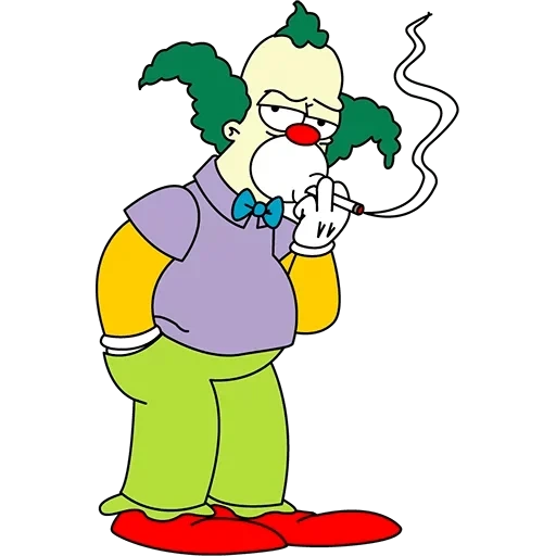 krusty, клоун красти, симпсоны клоун, симпсоны клоун красти, персонажи симпсонов клоун красти