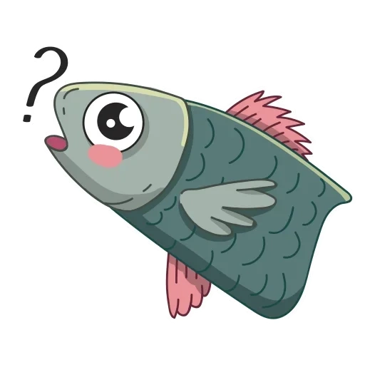 fish, glass cod, cartoon fish, fish cartoon gray