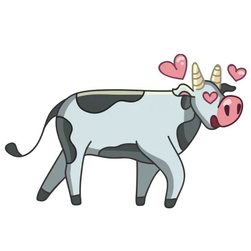 mucca, clipart di mucca, mucca da cartone animato