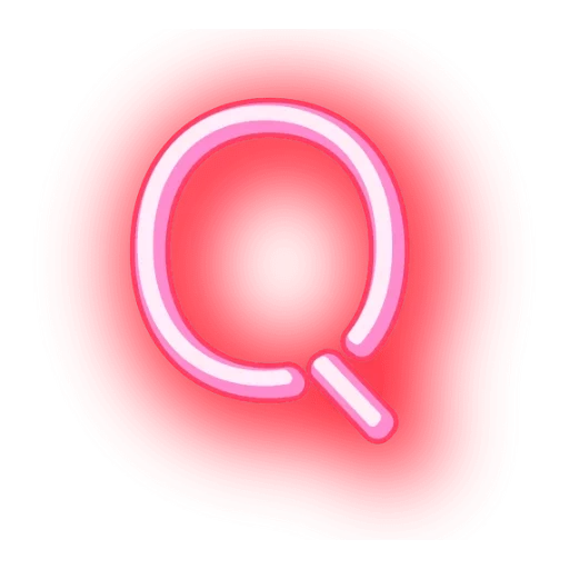 lupa neon, pink neon, neon signs, neon icon, neon letter o