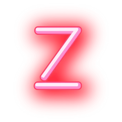буква z, розовый неон, розовые буквы, неоновые буквы, неоновый алфавит