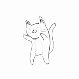 кошка, котик танцует, котики рисунки, танцующий котик, рисунки котиков
