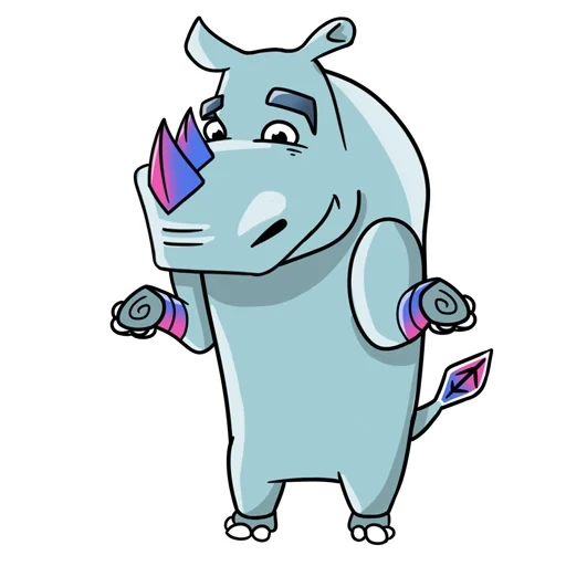rhinoceros, hippo, hippo, the rhino of children, animated hippo
