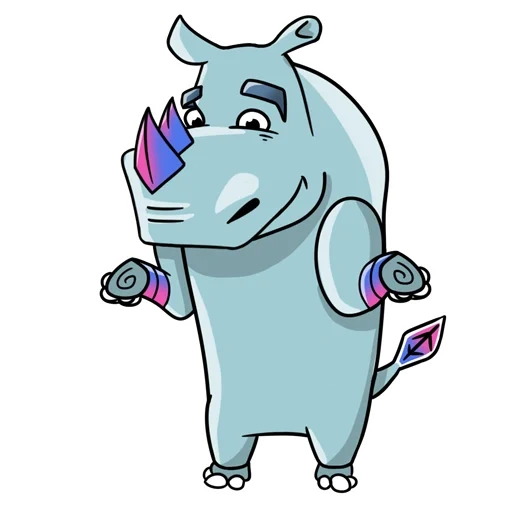 das nashorn, das nilpferd, das nilpferd, nashorn kinder, animation von nilpferden