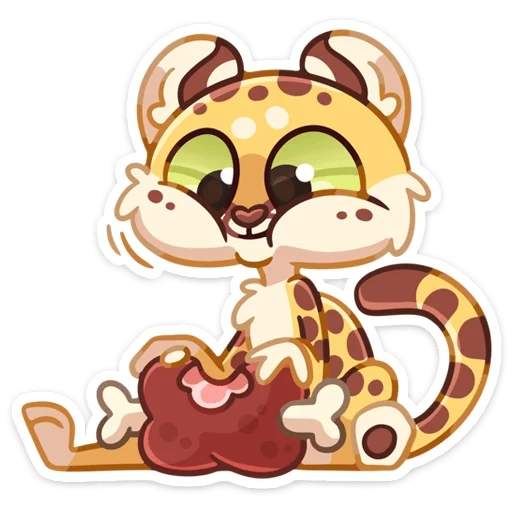 todo, sonrisa, cheetah de animación