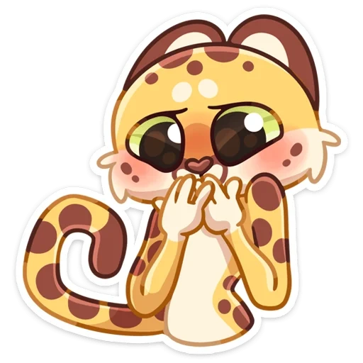 todo, sonrisa, cheetah de animación