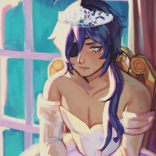 anime, people, anime boy, lucina bride, animation faner art