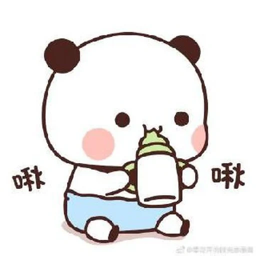 kawaii, les dessins sont mignons, le panda est un dessin doux, beaux dessins de panda, chers dessins sont mignons