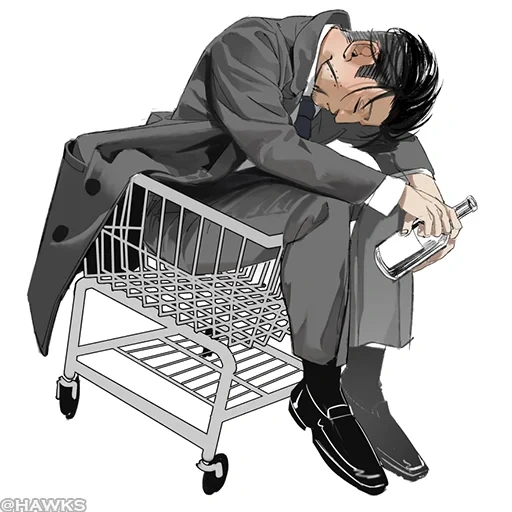 the cart of anime, levy tail, anime characters, man with a cart, levy ackerman torzhka