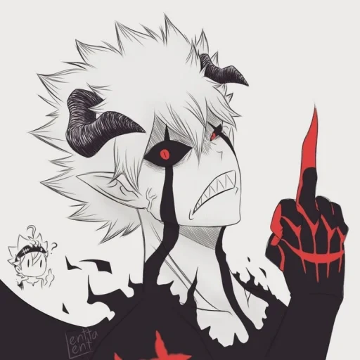 blich, desenhos de anime, personagens de anime, artes dos personagens do anime, demônio asta black clover