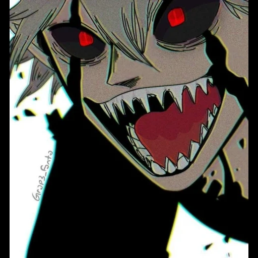 animation art, anime boy, anime demon, anime black, cartoon character