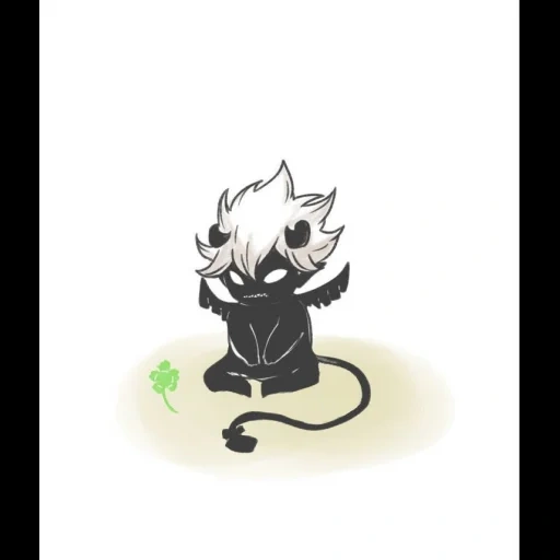 gato, desenhos de anime, demon black clover, libe black clover chibi, chibi demoníaco de trevo preto