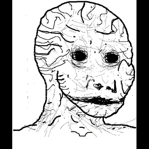 mèmes, wojak, le cerveau est un mème, mytulilil wojak, schizophrénie wojak