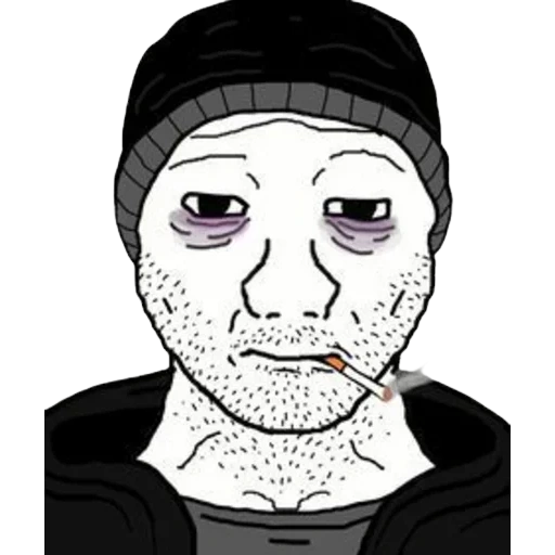 wojak, doomer, niño, wojak doomer, doomer aesthetic