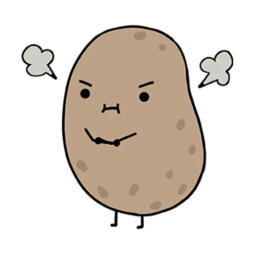 pommes de terre, la pomme de terre est drôle, dessin de pommes de terre, pommes de terre