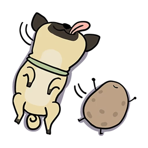 pommes de terre, dessin de pommes de terre, autocollant, illustrations drôles
