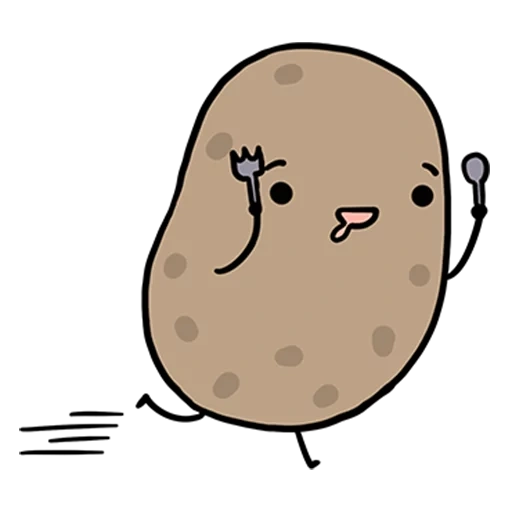 potatoes, sweet potatoes, potato drawing, the potato is funny