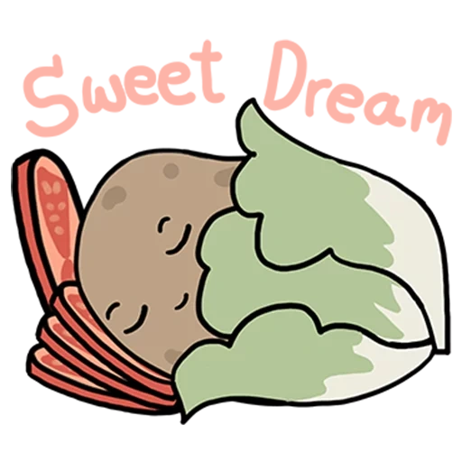 dessins mignons, figure de pommes de terre, la pomme de terre est drôle, la vie est des pommes de terre, graphiques de bébé endormis