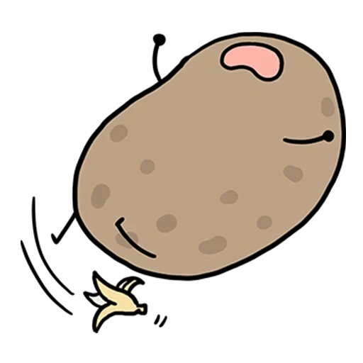 batatas, batatas de crianças, batatas em forma de nye, desenho de batata, batatas de desenho animado