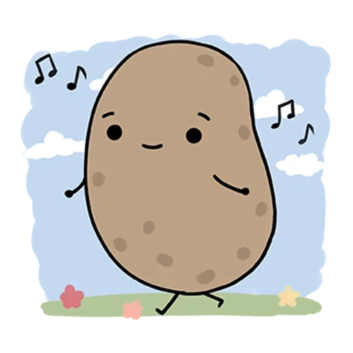 pommes de terre, patate, pomme de terre kawai, patates douces, dessin de pommes de terre