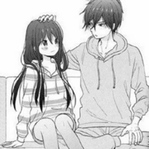 couple de bande dessinée, anime de bande dessinée, couples mignons d'anime, anime couple cb, bande dessinée de couple d'anime