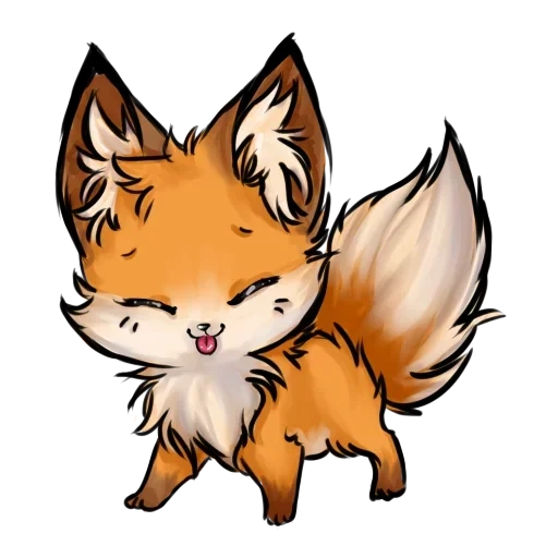 fox chibi, renards anime, renard anime, kitsune, renards anime