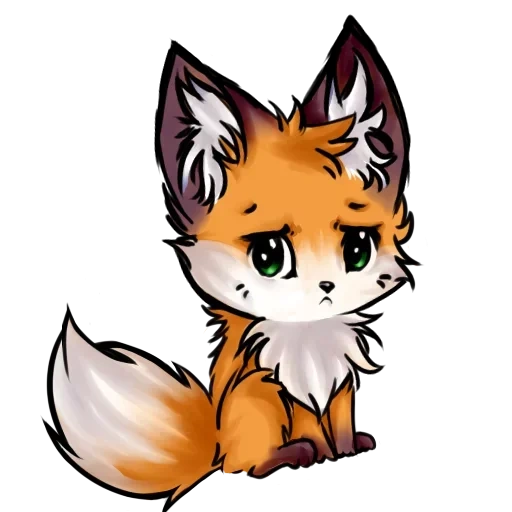 la volpe, red cliff fox, anime fox, animali a parete rossa, schizzo di volpe carino