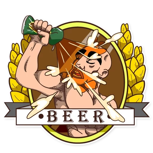 cerveja, o masculino, emblemas de cerveja