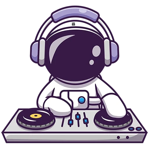 dj, deformar, cosmonaut lindo, t thiss algodón, cosmonaut dj