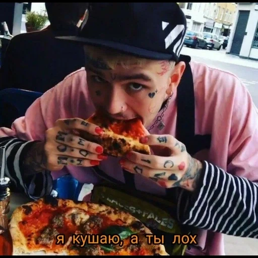 pizza, lil peep, quiero pizza, lil peep hellboy, lil pip schemaposse