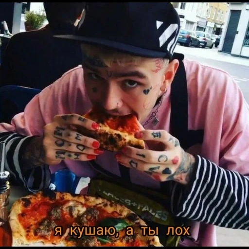 pizza, lil peep, voglio la pizza, lil peep hellboy, lil pip schemaposse