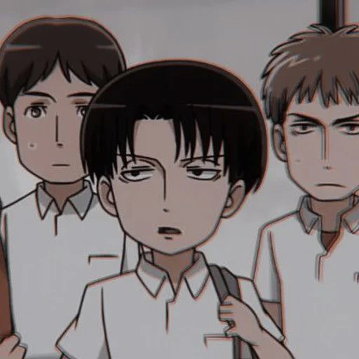 picture, anime characters, shinji ikari with a mug, titans of secondary school levy, marko secondary school attack