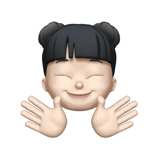 asiático, memoji, humano, lindo emoji