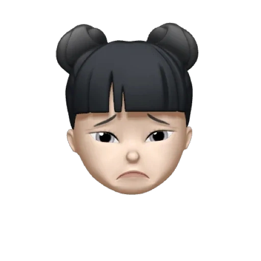 азиат, memoji, iphone emoji, мемоджи челкой, memoji animoji girl фоном эстетики