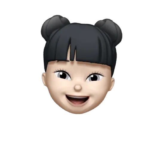 asiático, animoji, humano, retrato, estrella emoji