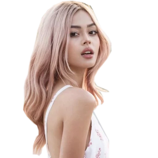 gente, chica, rubia, lily maymac, maquillaje