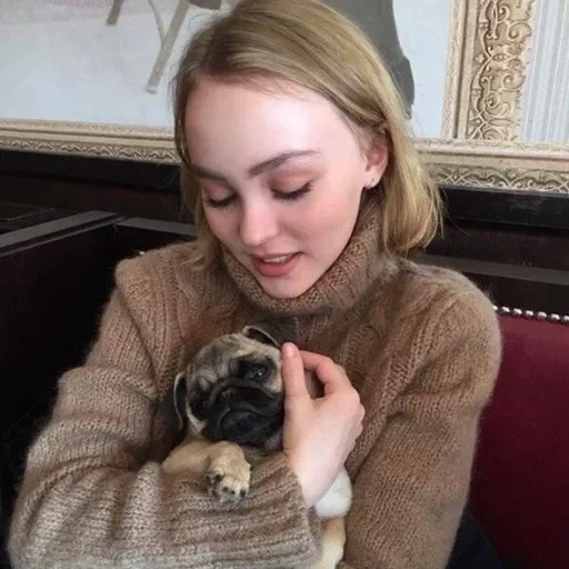 human, young woman, be yourself, pets, lily-rose melody depp